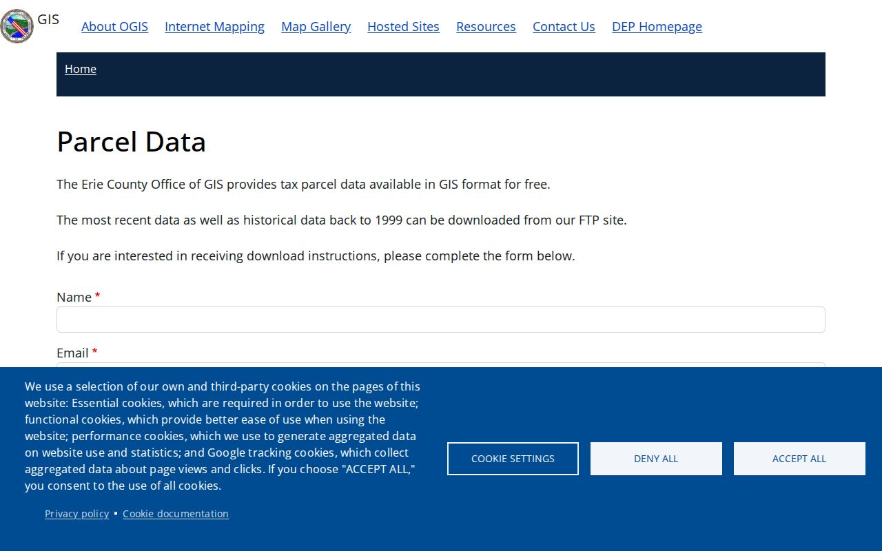 Erie County neighbors parcel-data access for block research